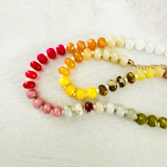 Anthropologie Multicolor Beaded Necklace in color Sunshower - Picture 6 of 7
